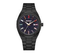 RORIOS Montre Homme Analogique Quartz Etanche Lumineuses Watches Grand Cadran Classique Wristwatch Mode Affaires Montres Bracelet en Acier Inoxydable élégant pour Hommes Noir