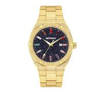 RORIOS Montre Homme Analogique Quartz Etanche Lumineuses Watches Grand Cadran Classique Wristwatch Mode Affaires Montres Bracelet en Acier Inoxydable élégant pour Hommes Or