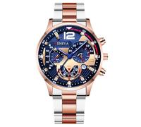 RORIOS Montre Homme Chronographe Bracelet en Acier Inoxydable Élégant pour Quotidien/Travail/Outdoor Quarz Montres Or Rose A