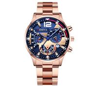 RORIOS Montre Homme Chronographe Bracelet en Acier Inoxydable Élégant pour Quotidien/Travail/Outdoor Quarz Montres Or Rose