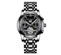 RORIOS Montre Homme Mécanique Automatique Squelette Lumineuse avec Bracelet en Acier Inoxydable Mode Imperméable