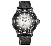 RORIOS Montre Homme Mode Chronographe Leather Etanche Analogique Quartz Lumineuses Grand Cadran Sport Classique Montres Wristwatch Noir
