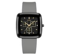 RORIOS Montre Homme Mode Sport Quartz Bracelet en Silicone Multicolore & Cadran Carré Montres Casual Quotidienne pour Hommes avec Plusieurs Choix de Couleurs Gris A