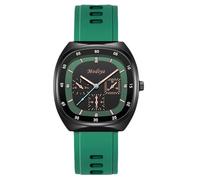 RORIOS Montre Homme Mode Sport Quartz Bracelet en Silicone Multicolore & Cadran Carré Montres Casual Quotidienne pour Hommes avec Plusieurs Choix de Couleurs Vert