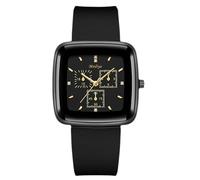 RORIOS Montre Homme Mode Sport Quartz Bracelet en Silicone Multicolore & Cadran Carré Montres Casual Quotidienne pour Hommes avec Plusieurs Choix de Couleurs Noir A