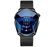 RORIOS Montre Homme Quartz Analogique Montre créatif Montres Bracelet pour Homme en Mesh Acier Inoxydable Sportif Montre Homme