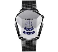 RORIOS Montre Homme Quartz Analogique Montre créatif Montres Bracelet pour Homme en Mesh Acier Inoxydable Sportif Montre Homme