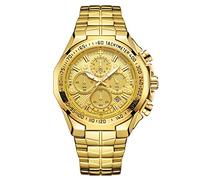 RORIOS Montre Homme Quartz Analogique Montre Lumineux Chronographe Montres avec Calendrie Acier Inoxydable Sangle Cadran Classique Montre Homme