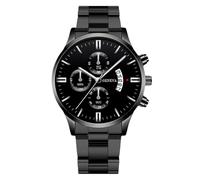 RORIOS Montre Homme Quartz Bracelet en Acier Inoxydable Plusieurs Couleurs Étanche à l'eau Quotidienne Léger Montres Casual Quotidienne pour Hommes Noir B