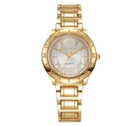 RORIOS Montre Métal pour Femme Montres à Quartz Analogique Mode avec Plusieurs Cadrans Colorés Watch Robe Casual Élégante pour Une Utilisation Quotidienne Or Blanc