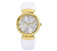 RORIOS Montre Quartz Femme avec Cadran Accentué Diamants Bracelet en Silicone Montres Casual Mode Étanche pour Usage Quotidien & Cadeau Blanc