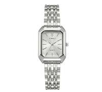 RORIOS Montre Rectangle Femme Montres Bracelet en Acier Inoxydable Watch à Quartz pour Le Port Quotidien et Cadeau Argent Blanc