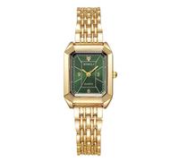 RORIOS Montre Rectangulaire Femme Montres Bracelet en Acier Inoxydable de Mode Watch à Quartz Robe Élégante et Décontractée Or Vert