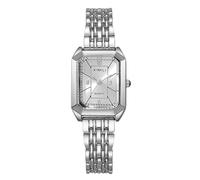 RORIOS Montre Rectangulaire Femme Montres Bracelet en Acier Inoxydable de Mode Watch à Quartz Robe Élégante et Décontractée Argent
