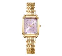 RORIOS Montre Rectangulaire Femme Montres Bracelet en Acier Inoxydable de Mode Watch à Quartz Robe Élégante et Décontractée Or Rose