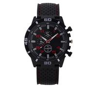 RORIOS Montre Sport Homme Élégante Montres Analogique avec Bracelet Perforé Respirant Watch Décontractée Multicolore Rouge