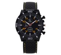 RORIOS Montre Sport Homme Élégante Montres Analogique avec Bracelet Perforé Respirant Watch Décontractée Multicolore Jaune