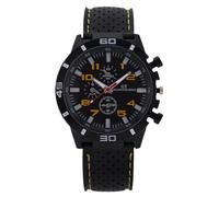RORIOS Montre Sport Homme Élégante Montres Analogique avec Bracelet Perforé Respirant Watch Décontractée Multicolore Jaune