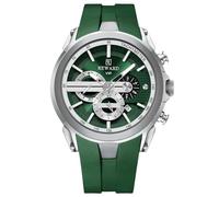 RORIOS Montre Sport Homme Multifonction Chronographe Décontractée Quartz Analogique Bracelet en Silicone Vert