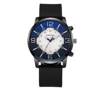 RORIOS Montre Sport Mode Hommes Quarz à Bracelet Silicone Cadran Rond Montres Casual pour Usage Quotidien/Extérieur Accessoire Tendance Noir