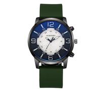 RORIOS Montre Sport Mode Hommes Quarz à Bracelet Silicone Cadran Rond Montres Casual pour Usage Quotidien/Extérieur Accessoire Tendance Vert