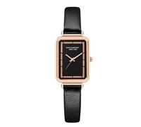 RORIOS Montre Vintage Rectangulaire Femme Bracelet en Cuir Montres Analogique Quartz avec Cadran Élégant Mode Multistyle pour Femmes/Adolescentes Noir