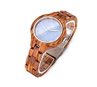 RORIOS Montres Bois Hommes Femmes Lumineux Montre Analogique Quartz Montre avec Bracelet en Bois 100% Naturel Montres en Bois pour Homme Femme