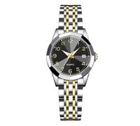 RORIOS Montres Bracelet Classique Acier Inoxydable pour Femmes Montre De Poignet Élégant Analogique Quartz Montre Femmes Étanche Regarder Lumineuses Calendrier