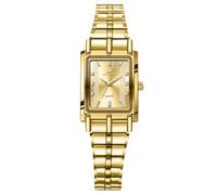 RORIOS Montres Bracelet Couple Acier Inoxydable Montre De Poignet Pur Hommes Femmes Rectangle Montre Analogique Quartz Montre Simples Affaires Or A