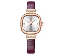 RORIOS Montres Bracelet Minimaliste pour Femmes Petite Montre Carrée Montre de Poignet Fille Élégant Montres Analogique Quartz Bracelet en Acier Inoxydable Violet