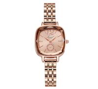 RORIOS Montres Bracelet pour Femmes Carrée Montre Dames Robe Montre De Poignet Élégant Diamant Regarder Analogique Quartz Étanche Bracelet en Acier Inoxydable Or Rose