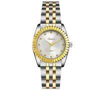 RORIOS Montres Couple Montre Poignet Analogiques Acier Inoxydable Mode Classiques Costume pour Hommes et Femmes Watch Poignet Élégantes Style Casual d'affaires Femelle Blanche