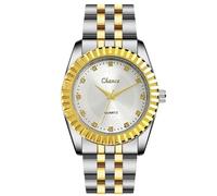RORIOS Montres Couple Montre Poignet Analogiques Acier Inoxydable Mode Classiques Costume pour Hommes et Femmes Watch Poignet Élégantes Style Casual d'affaires Mâle Blanc