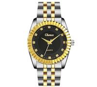 RORIOS Montres Couple Montre Poignet Analogiques Acier Inoxydable Mode Classiques Costume pour Hommes et Femmes Watch Poignet Élégantes Style Casual d'affaires Mâle Noir