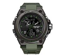 RORIOS Montres de sport pour hommes montre numérique étanche avec minuterie d'alarme multifonctionnelle montres-bracelets lumineuses pour garçons hommes montres électroniques pour hommes, Vert, sangle