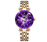RORIOS Montres Femmes Montre Analogique à Quartz avec Bracelet en Acier Inoxydable Montre Mode Étanche Montre Diamant pour Filles Femmes