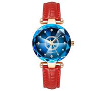 RORIOS Montres Femmes Montre Analogique à Quartz avec Bracelet en Cuir Montre Mode Étanche Montre Diamant pour Filles Femmes