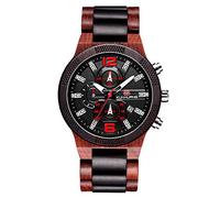 RORIOS Montres Hommes en Bois Super Light Quartz Montre en Bois Naturel Montres avec Calendrie Chronographe Sports Hommes Bracelet