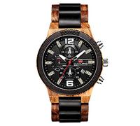 RORIOS Montres Hommes en Bois Super Light Quartz Montre en Bois Naturel Montres avec Calendrie Chronographe Sports Hommes Bracelet