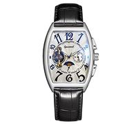 RORIOS Montres Hommes Mécanique Automatique Montres Bracelet Remontage Automatique Montre avec Bracelet en Cuir Tourbillon Montres pour Hommes