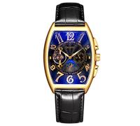 RORIOS Montres Hommes Mécanique Automatique Montres Bracelet Remontage Automatique Montre avec Bracelet en Cuir Tourbillon Montres pour Hommes