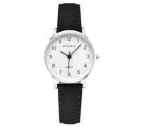 RORIOS Montres pour Couples Montre Quartz Minimaliste pour Hommes et Femmes Watches à Bracelet en Cuir Classique Femmes Noires