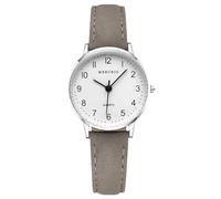 RORIOS Montres pour Couples Montre Quartz Minimaliste pour Hommes et Femmes Watches à Bracelet en Cuir Classique Femmes Grises
