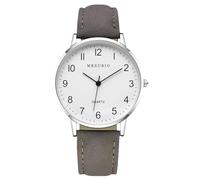 RORIOS Montres pour Couples Montre Quartz Minimaliste pour Hommes et Femmes Watches à Bracelet en Cuir Classique Homme Gris