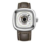 RORIOS Sport Montre Homme Mode Montre Mécanique Automatique Date Calendrier Lumineuses Cadran Bande de Cuir Sports Montres pour Homme