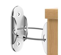 RORMGO Lot de 6 ancrages de meubles anti-basculement pour protéger les bébés, les tremblements de terre pour meubles, commodes, murs, sangles de sécurité pour meubles, commodes, sangles de sécurité