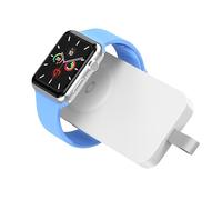 RoRoSkin Chargeur Portable pour Apple Watch, Batterie Externe 2500 mAh pour iWatch, Porte-clés de Voyage, Chargeur sans Fil pour Apple Watch séries 10/9/8/7/6/5/4/3/2/SE 2/Ultra 2 (Blanc)