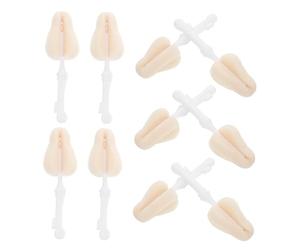 RORPOIR 10 Pièces Bottle Sponge Cleaner Brushes Deep Cleaning Soft Nonscratch Nipple Brush Set Ergonomic Handle Portable For Milk Bottles And Pacifiers