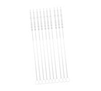 RORPOIR 10 pièces Brosse Nettoyage Pailles Acier Inoxydable pour Biberons Garçon Fille Flexible et Accessoire Hygiène Infantile Blanc