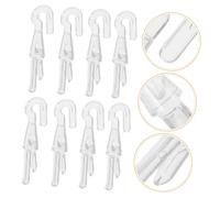RORPOIR 12 pièces Crochets Alliage pour Tringle de Rideaux Crochets Ergonomiques pour Baguette de Stores Verticaux Accessoires pour Suspension de Rideaux Transparent Élégant